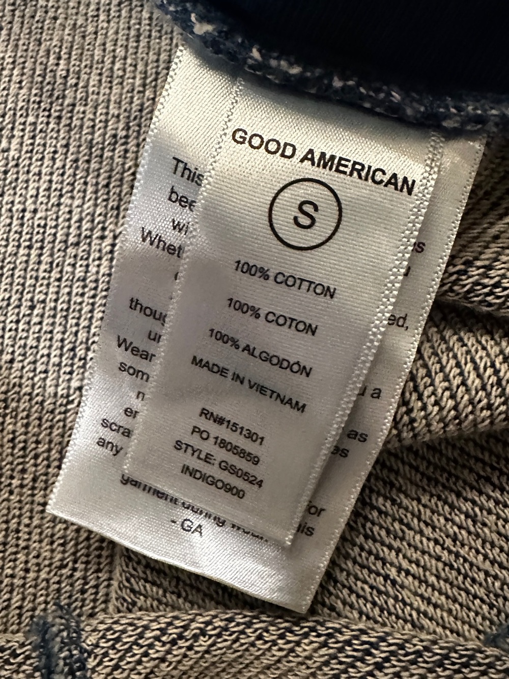 New Good American Jeanius Flare Cotton French Terry Pants Size Small - Picture 7 of 10